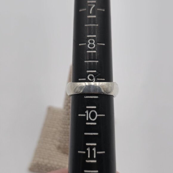 Size 9.25 Sterling Silver Beautiful Cubic Zirconia Gems Band Ring A2693 - Picture 7 of 9